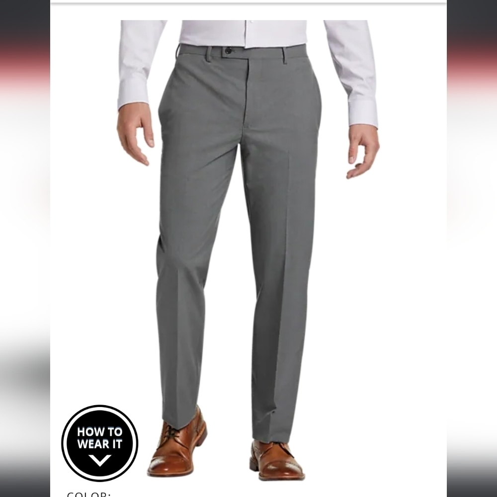 Lauren Ralph Lauren Men's Edgewood Dress Pants Light Gray Ultra Flex 36x32nwt
